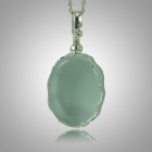 Oval Glass Locket Memorial Jewelry 